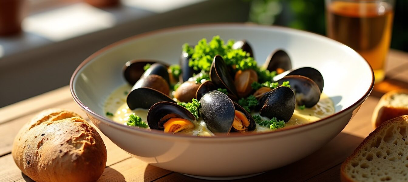 Délicieuses moules à la crème au vin blanc : recette simple et rapide