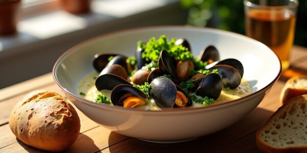 Délicieuses moules à la crème au vin blanc : recette simple et rapide