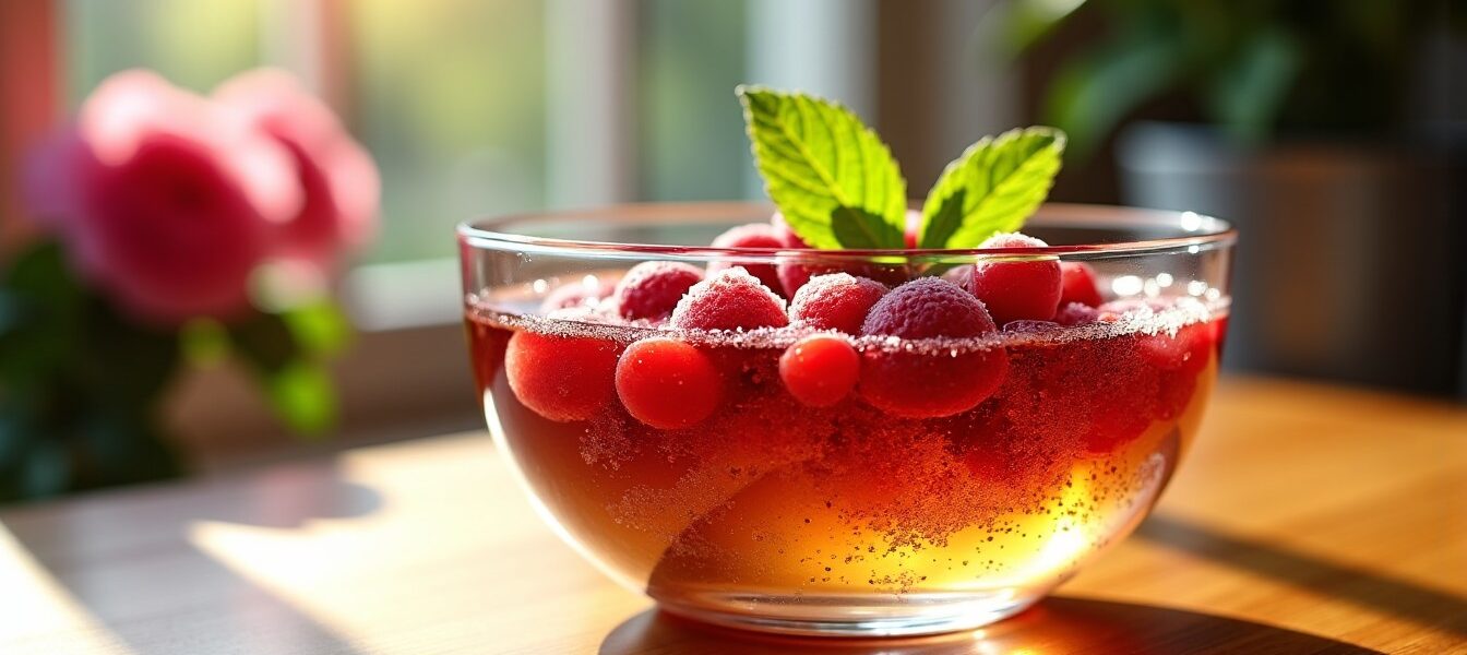 Recette facile : Soupe pétillante au champagne et fruits rouges surgelés