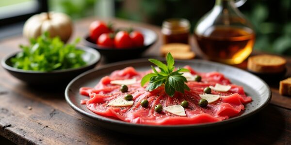 Carpaccio de bœuf : idées d’accompagnements faciles et gourmandes pour sublimer votre plat