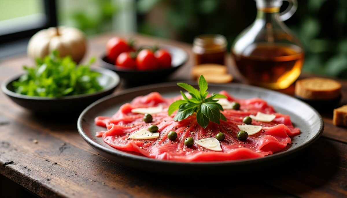 Carpaccio de bœuf : idées d’accompagnements faciles et gourmandes pour sublimer votre plat